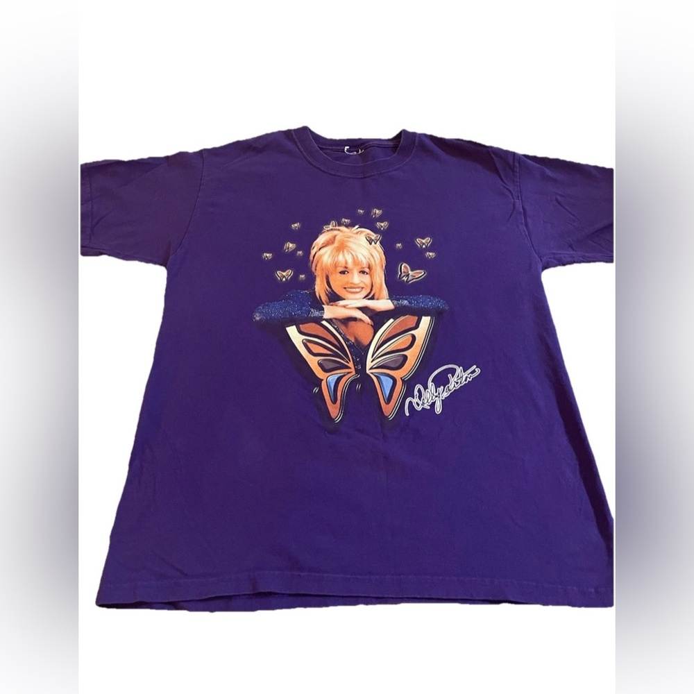 Vintage 90s Dolly Parton Dollywood Butterfly T Shirt XXL